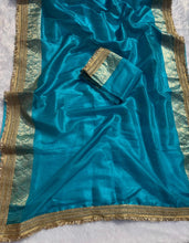 Load image into Gallery viewer, Charming Function Wear Banarasi Tissue Silk Jacquard n Lace Work Fancy Designer Saree With Blouse Piece
