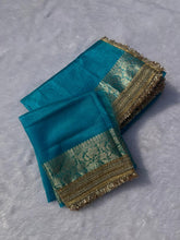 Load image into Gallery viewer, Charming Function Wear Banarasi Tissue Silk Jacquard n Lace Work Fancy Designer Saree With Blouse Piece
