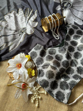 Load image into Gallery viewer, Adorning Party Wear Crape Satin Silk Digital Print n Cut Dana Handwork Fancy Designer Saree With Unstitched Blouse
