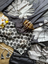 Load image into Gallery viewer, Adorning Party Wear Crape Satin Silk Digital Print n Cut Dana Handwork Fancy Designer Saree With Unstitched Blouse
