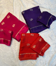 Load image into Gallery viewer, Forbearance Function Wear Pure Soft Viscose Silk Jacquard Design n Satin Border Fancy Designer Saree With Blouse Piece
