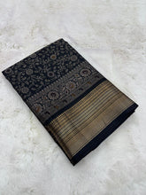 Load image into Gallery viewer, Splendiferous Festive Wear Soft Dola Silk Kalamkari Print With Jacquard Zari Border Fancy Designer Saree
