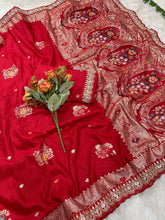 Load image into Gallery viewer, Contemporary Party Wear Dola Silk Thread n Embroidery Work Lace Border Rich Pallu Saree For Wedding
