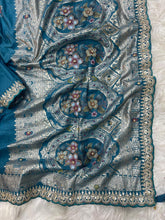 Load image into Gallery viewer, Contemporary Party Wear Dola Silk Thread n Embroidery Work Lace Border Rich Pallu Saree For Wedding
