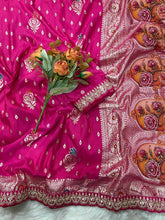 Load image into Gallery viewer, Contemporary Party Wear Dola Silk Thread n Embroidery Work Lace Border Rich Pallu Saree For Wedding
