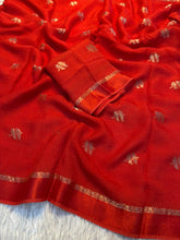 Load image into Gallery viewer, Glossy Festive Wear Pure Soft Viscose Silk Jacquard Design n Satin Border Fancy Designer Saree With Blouse Piece
