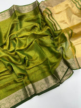 Load image into Gallery viewer, Luxurious Festive Wear Shine Space Silk Zari Border N Rich Pallu Fancy Desginer Saree With Elegant Blouse Piece
