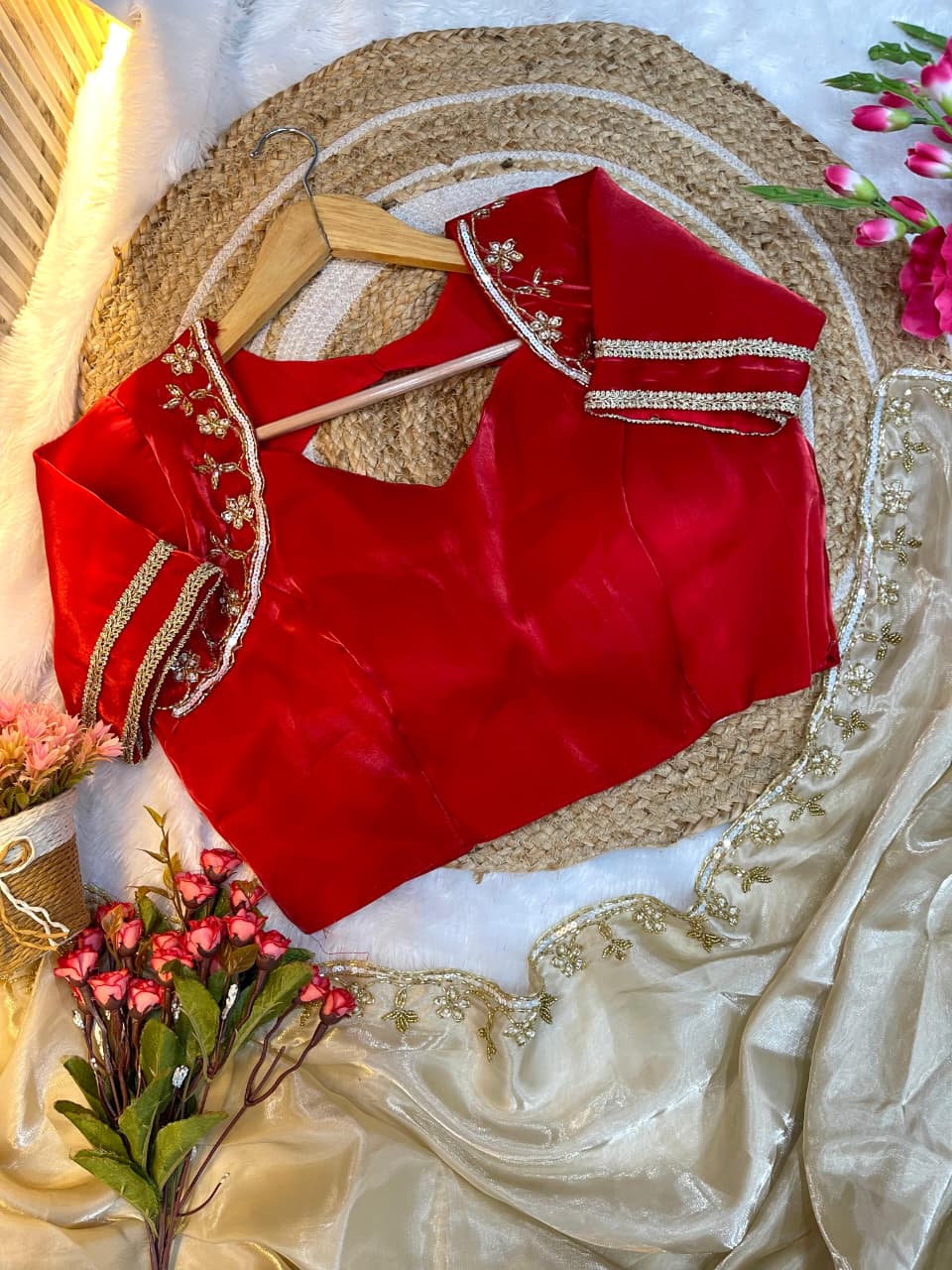 Luxurious Festive Wear Soft Handwork Cutdana n Heavy Border With Arco Work Fancy Designer Saree
