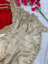 Load image into Gallery viewer, Luxurious Festive Wear Soft Handwork Cutdana n Heavy Border With Arco Work Fancy Designer Saree
