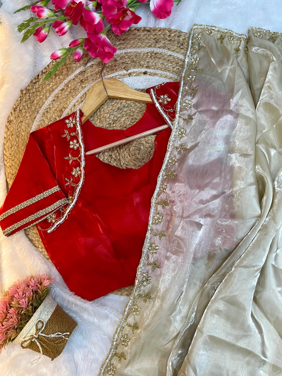 Luxurious Festive Wear Soft Handwork Cutdana n Heavy Border With Arco Work Fancy Designer Saree