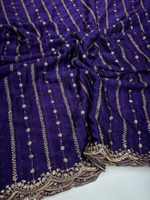 Load image into Gallery viewer, Stunning Festive Wear Rangoli Crush Silk Embriodery N Sequence Cut Work Border Fancy Designer Saree With Blouse
