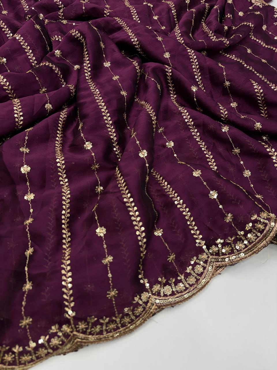 Stunning Festive Wear Rangoli Crush Silk Embriodery N Sequence Cut Work Border Fancy Designer Saree With Blouse