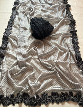 Load image into Gallery viewer, Splendorous  Party Wear Rangoli Silk Cut Work Border n Embroidery Saree With Contrast Blouse Piece
