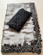 Load image into Gallery viewer, Splendorous  Party Wear Rangoli Silk Cut Work Border n Embroidery Saree With Contrast Blouse Piece
