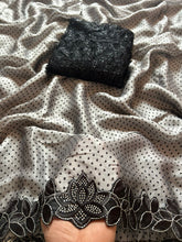 Load image into Gallery viewer, Splendorous  Party Wear Rangoli Silk Cut Work Border n Embroidery Saree With Contrast Blouse Piece
