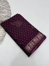 Load image into Gallery viewer, Fantabulous Party Wear Soft Dola Silk Kalamkari Print Mangalkari Zari Border Fancy Designer Saree With Blouse Piece
