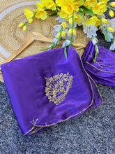 Load image into Gallery viewer, Glamorous Function Wear Satin Silk Handwork Fancy Designer Saree For Reception
