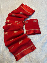 Load image into Gallery viewer, Traditional Wedding Wear Pure Soft Viscose Silk Jacquard Design n Satin Border Fancy Saree With Elegant Blouse Piece
