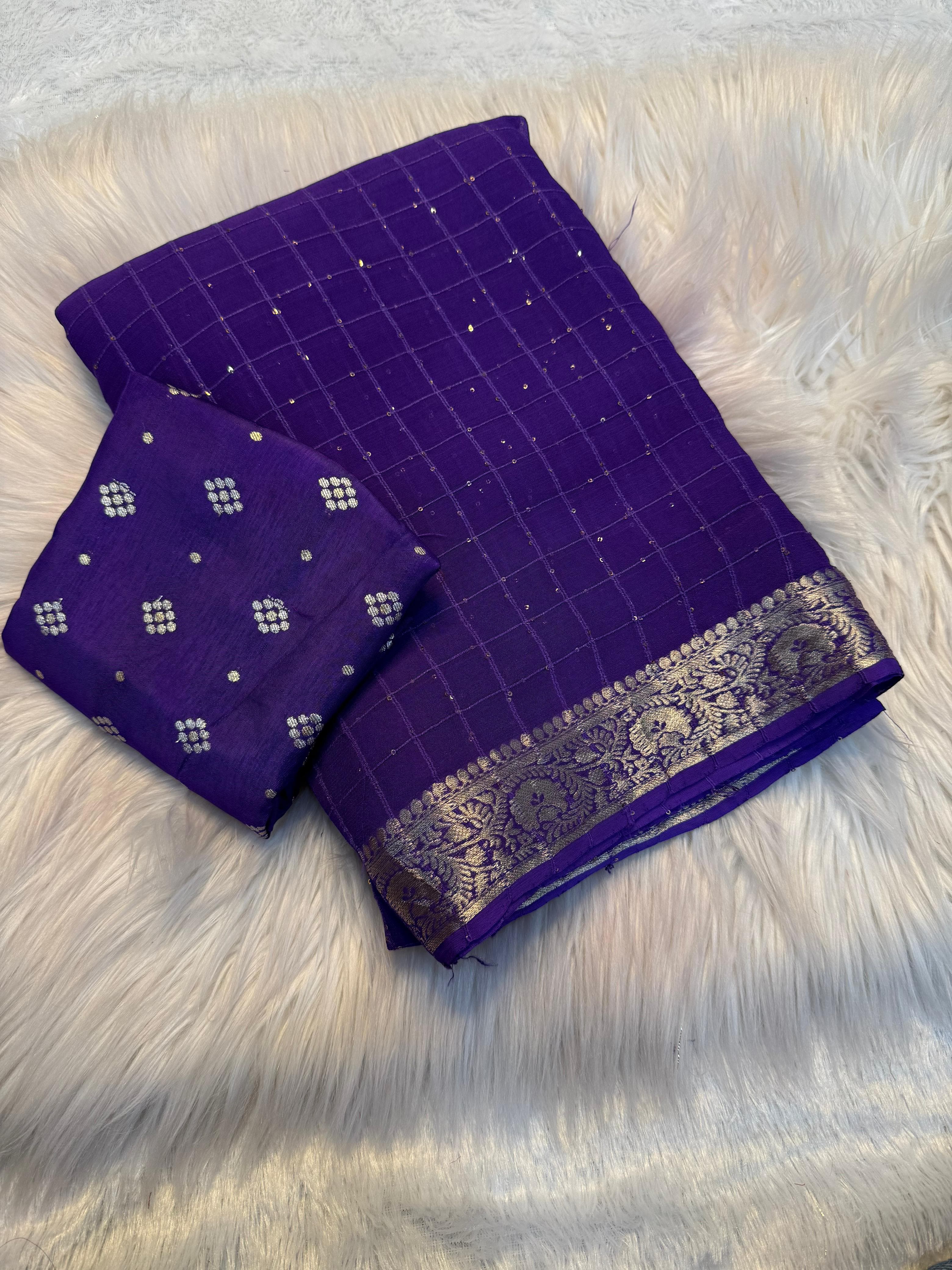 Graceful Function Wear Pure Viscose Jacquard Weaving Work Checks Design Rich Pallu Fancy Designer Saree
