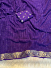 Load image into Gallery viewer, Graceful Function Wear Pure Viscose Jacquard Weaving Work Checks Design Rich Pallu Fancy Designer Saree
