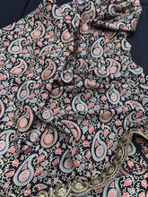 Load image into Gallery viewer, Heritage Function Wear Pure Satin Silk Ajrak Printed Rich Pallu n Lace Work Fancy Designer Saree
