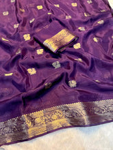 Load image into Gallery viewer, Admirable Wedding Wear Pure Soft Viscose Crepe Silk Jacquard Weaving Zari Work Fancy Designer Saree With Blouse
