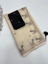 Load image into Gallery viewer, Charismatic Party Wear Chanderi Cotton Emboridery N Taseels Work Fancy Designer Saree For Women
