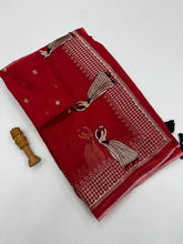 Load image into Gallery viewer, Effervescent Function Wear Soft Chanderi Cotton Silk Embroidery n Tussels Work Fancy Saree
