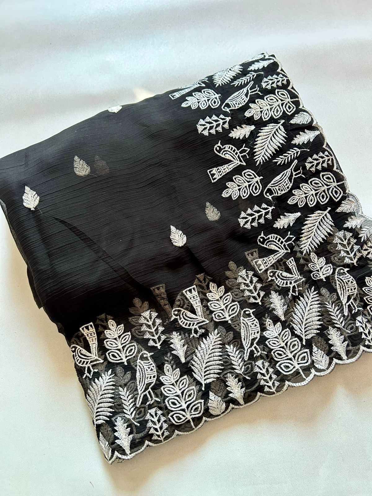 Mellifluous Function Wear Black Colour Organza Silk Embroidery n Cut Work Border Fancy Designer Saree For Wedding