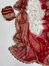 Load image into Gallery viewer, Graceaura Party Wear Viscose Georgette Jacquard Weaving n Sequence Border Work Fancy Designer Saree For Reception
