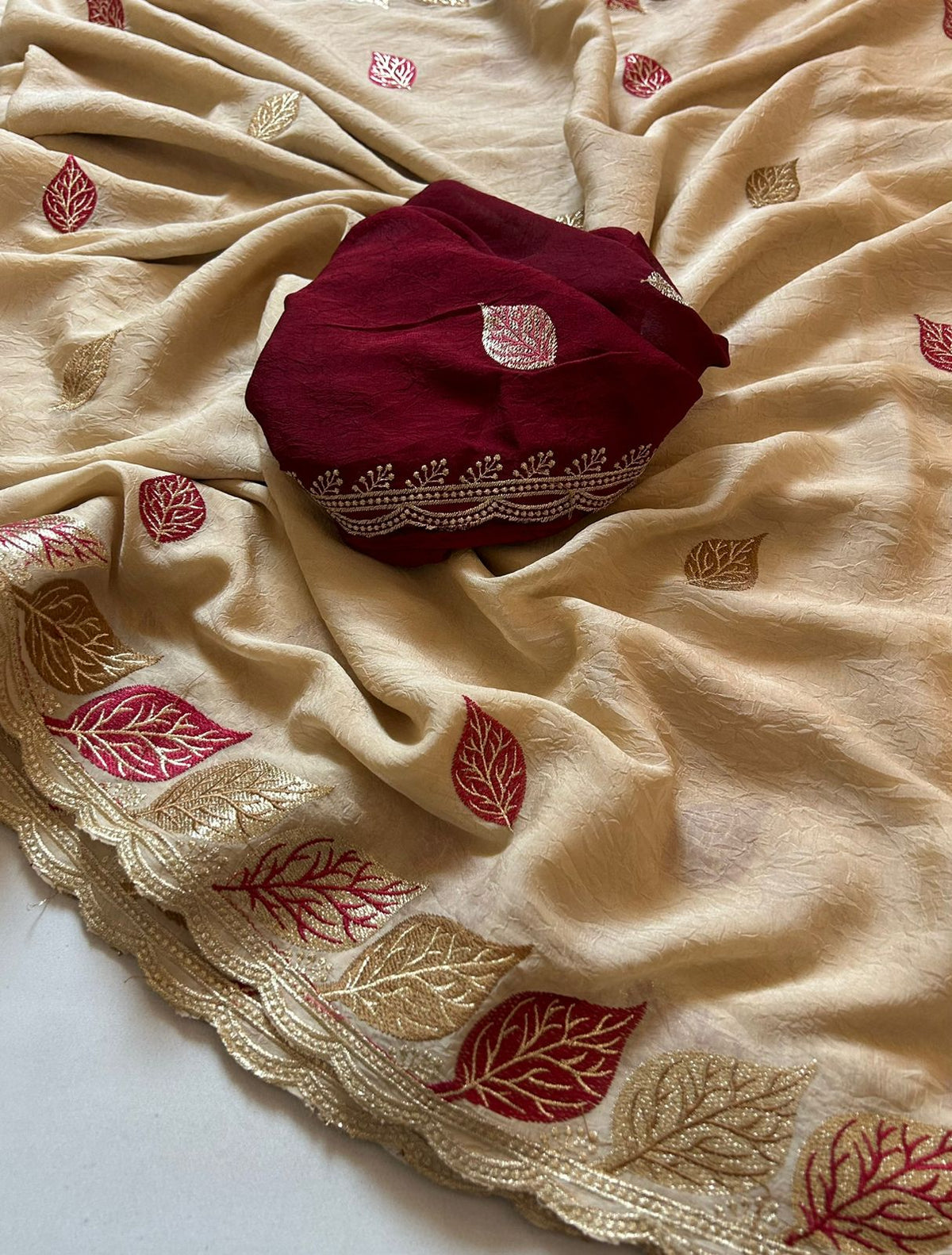 Excellent Wedding Wear Rangoli Crush Silk Sequence N Cut Work Border Designer Saree With Contrast Blouse Piece