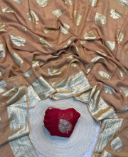 Load image into Gallery viewer, Imaginative Wedding Wear Viscose Georgette Jacquard Zari Work Fancy Designer Saree
