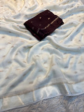 Load image into Gallery viewer, New Festive Wear Pure Soft Viscose Zari Jacquard Weaving Work Fancy Designer Saree With Blouse
