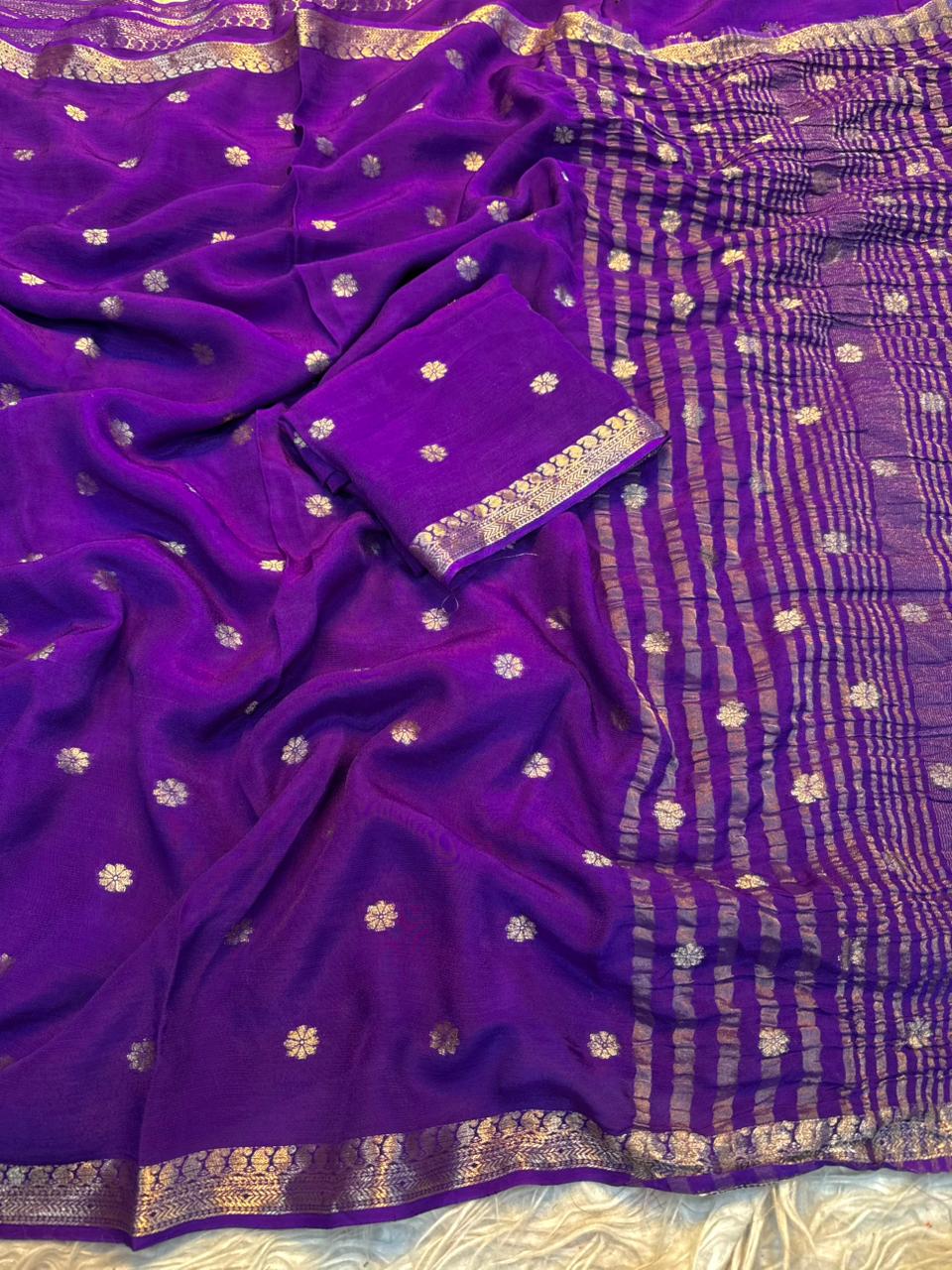 Attractive Wedding Wear Pure Viscose Silk Jacquard Weaving Work Rich Pallu Fancy Designer Saree With Blouse Piece