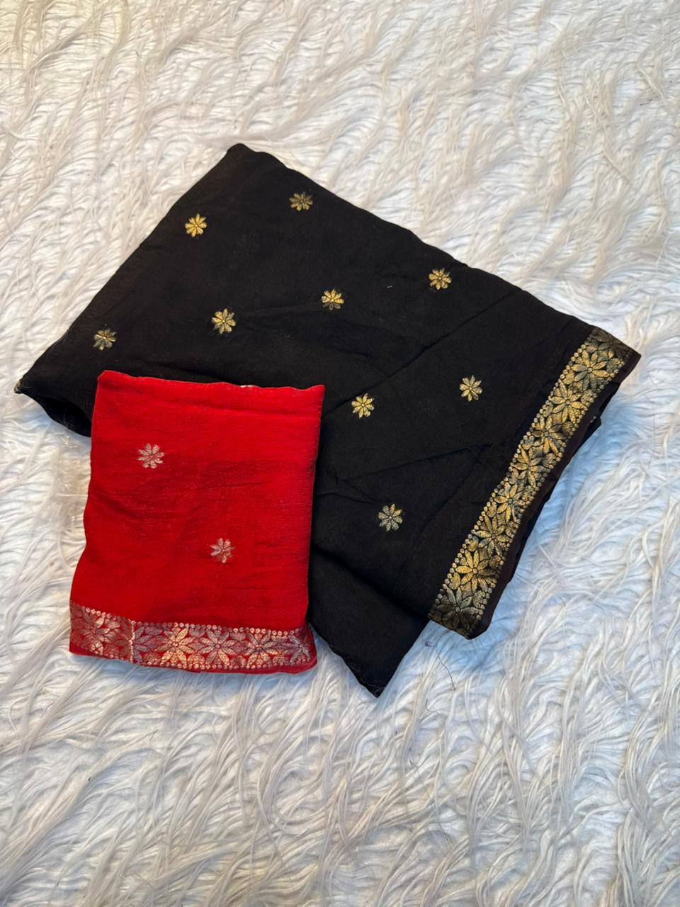 Mellifluous Party Wear Pure Viscose Silk Jacquard Weaving Work Rich Pallu Fancy Designer Saree With Blouse Piece