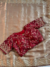 Load image into Gallery viewer, Mellifluous Function Wear Satin Silk Sequence n Cut Work Embroidery Border Designer Saree With Unstitched Blouse Piece
