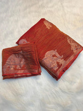 Load image into Gallery viewer, Gorgeous Party Wear Viscose Tissue Weaving Silk Zari Work Fancy Designer Saree With Blouse
