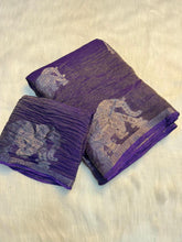 Load image into Gallery viewer, Gorgeous Party Wear Viscose Tissue Weaving Silk Zari Work Fancy Designer Saree With Blouse
