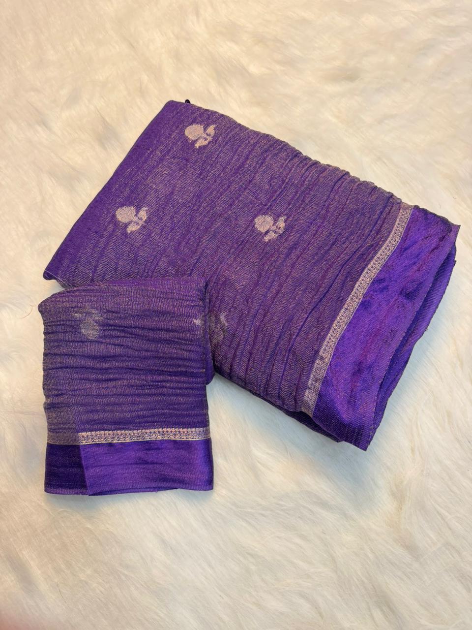 Marvellous Wedding Wear Viscose Tissue Weaving Silk Zari Work Fancy Designer Saree With Blouse