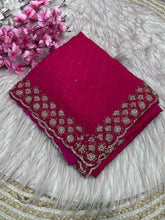 Load image into Gallery viewer, Mellifluous Party Wear Space Silk Jarkhan Heavy Diamond Work Fancy Designer Saree With Blouse
