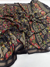 Load image into Gallery viewer, Admirable Party Wear Pure Soft Kashmiri Cotton Silk Designer Printed n Rich Pallu Saree With Blouse Piece
