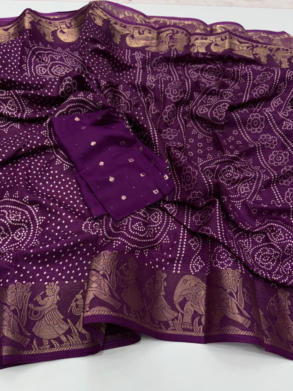 Charming Festive Wear Pure Soft Dola Crush Silk Jacquard Border Rich Pallu Fancy Designer Saree With Blouse Piece