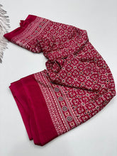 Load image into Gallery viewer, Redolent Function Wear Pure Soft Crape Silk Ajrak Printed Rich Pallu Fancy Designer Saree For Women
