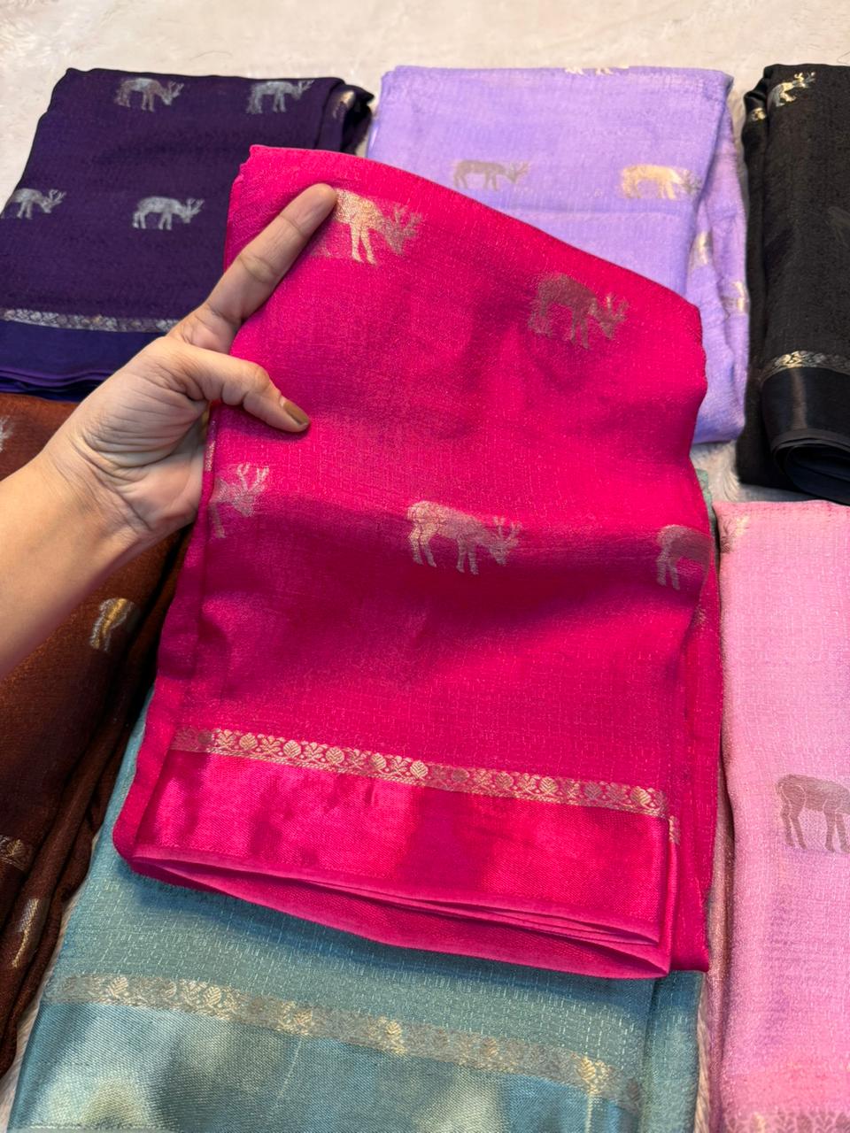 Scrupulous Wedding Wear Soft Viscose Silk Jacquard Design n Satin Border Fancy Designer Saree With Blouse Piece