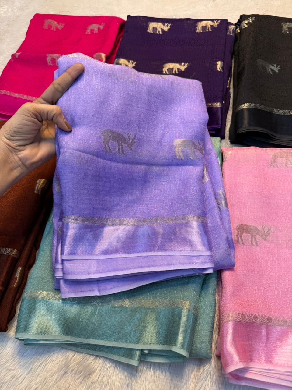 Scrupulous Wedding Wear Soft Viscose Silk Jacquard Design n Satin Border Fancy Designer Saree With Blouse Piece
