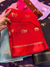 Load image into Gallery viewer, Scrupulous Wedding Wear Soft Viscose Silk Jacquard Design n Satin Border Fancy Designer Saree With Blouse Piece
