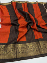 Load image into Gallery viewer, Effervescent Function Wear Pure Soft Dola Silk Chex Design Jacquard Border Fancy Saree For Women
