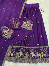 Load image into Gallery viewer, Attractive Festive Wear Crush Silk Embroidery Work Designer Lehenga Choli With Duppta
