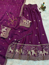 Load image into Gallery viewer, Attractive Festive Wear Crush Silk Embroidery Work Designer Lehenga Choli With Duppta
