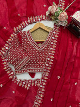 Load image into Gallery viewer, Heritage Party Wear Silk Fabric Beds Thread n Sequence Work Fancy Designer Saree With Unstitched Blouse
